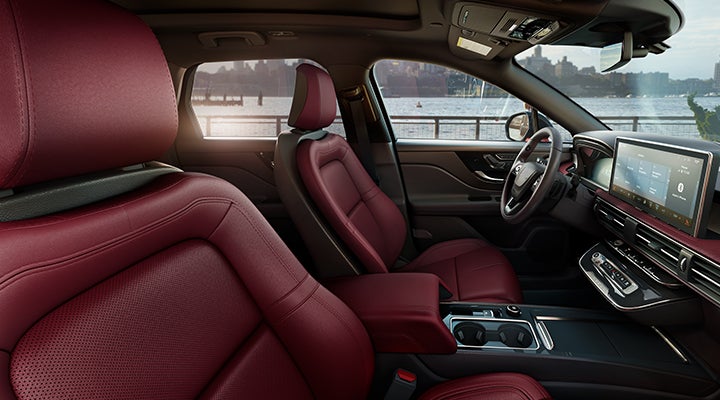 The available Perfect Position front seats in the 2024 Lincoln Corsair® SUV are shown. | Buss Lincoln in McHenry IL