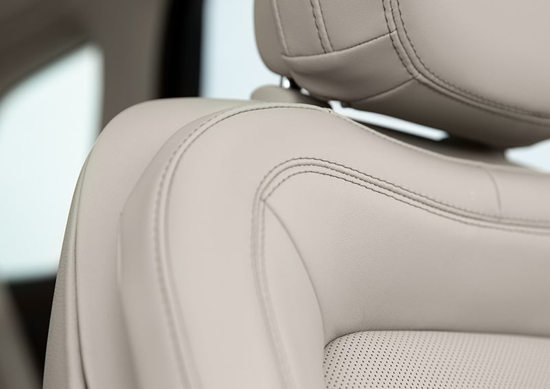 Fine craftsmanship is shown through a detailed image of front-seat stitching. | Buss Lincoln in McHenry IL