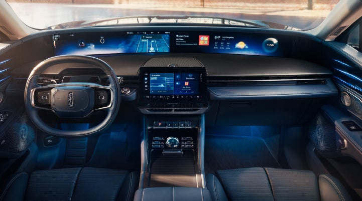A large panoramic display is shown on the dashboard of a 2025 Lincoln Nautilus® SUV | Buss Lincoln in McHenry IL
