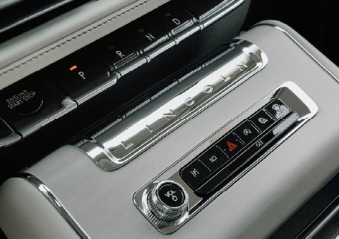 The piano key gear selector of a 2027 Lincoln Aviator® Back Label™ SUV. | Buss Lincoln in McHenry IL